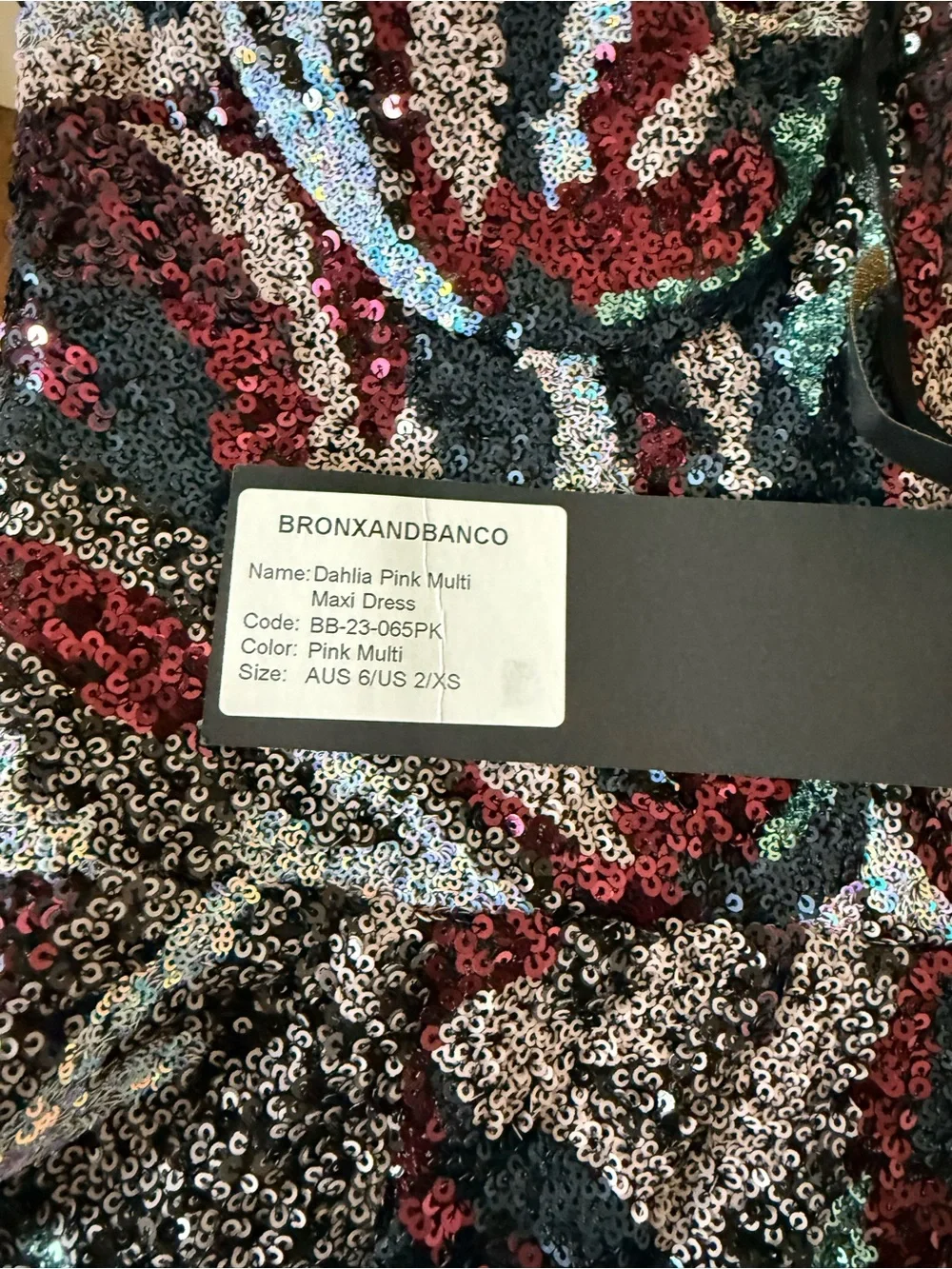 New with Flaw - Bronx and Banco Dahlia Maxi Dress in Pink Multi US 2 XS - Picture 8 of 12
